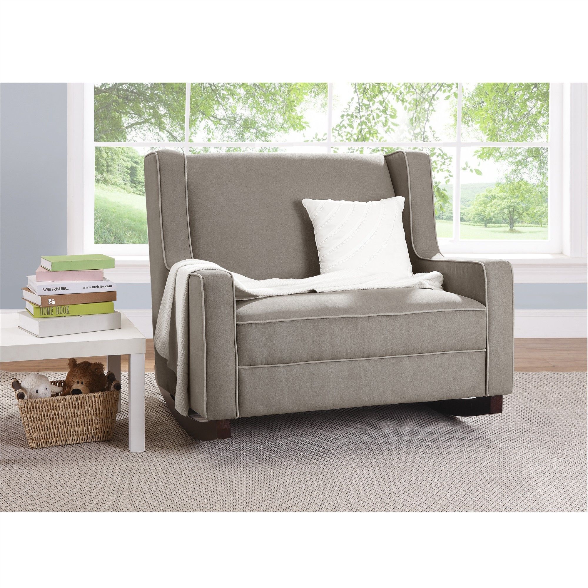 Chair: Captivating Double Glider Nursery With Comfortable For Double Glider Loveseats (View 21 of 25)