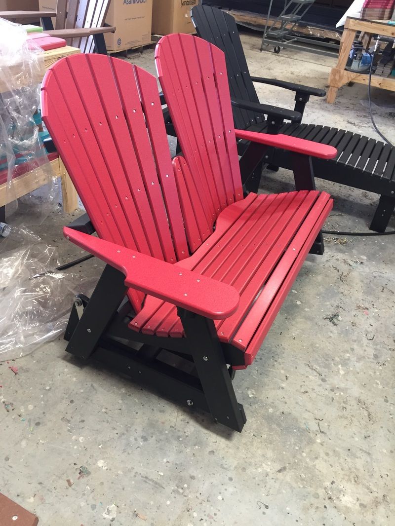 Charlotte Poly Lumber Furniture & Adirondack Chairs With Regard To Twin Seat Glider Benches (View 22 of 25)