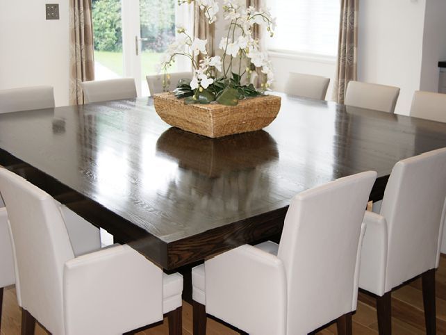 Chic 12 Seater Square Dining Table Dining Room Seat Square In Transitional 4 Seating Square Casual Dining Tables (Photo 4 of 25)