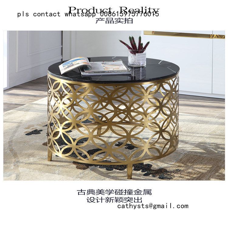 China Mirror Or Brushed Stainless Steel Metal Table Marble Within Dining Tables With Brushed Gold Stainless Finish (View 13 of 25)