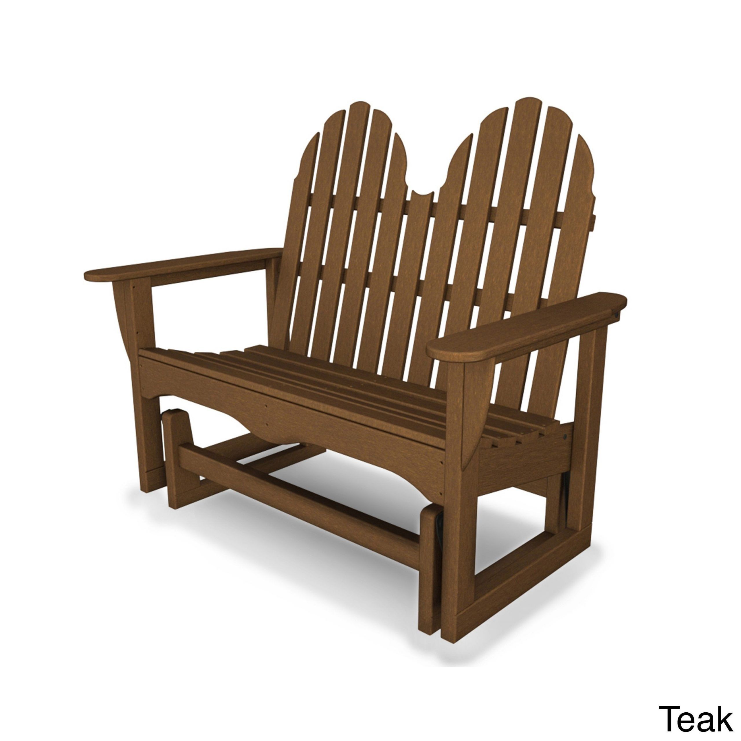 Classic Adirondack 48 Inch Glider (Teak), Brown, Patio For Classic Glider Benches (View 6 of 25)