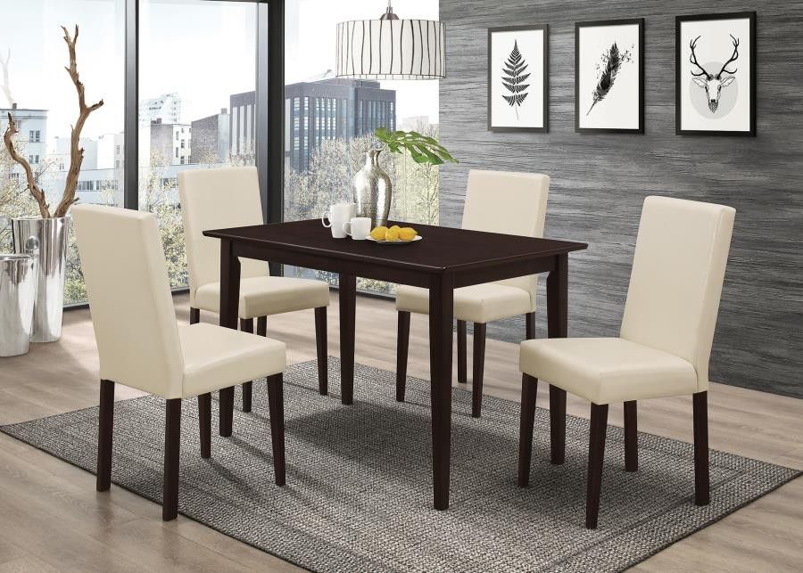 Clayton Cappuccino Rectangular Dining Table | 100491Ii Throughout Transitional Rectangular Dining Tables (View 16 of 25)