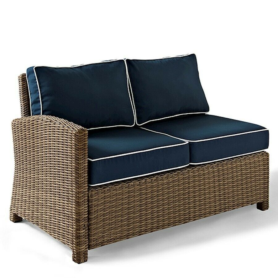 Crosley Biltmore Outdoor Wicker Sectional Left Corner Loveseat For Padded Sling Loveseats With Cushions (Photo 21 of 25)