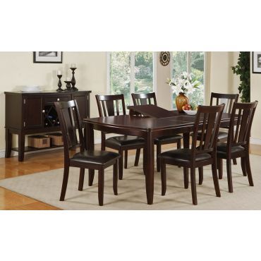 Dalila Casual Dining Table Set With Cappuccino Finish Wood Classic Casual Dining Tables (View 25 of 25)