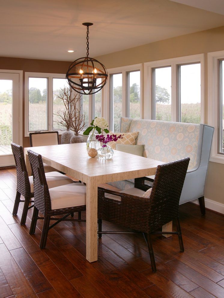 Dc Metro Wicker Dining Chairs Room Transitional With With Transitional 6 Seating Casual Dining Tables (View 6 of 25)