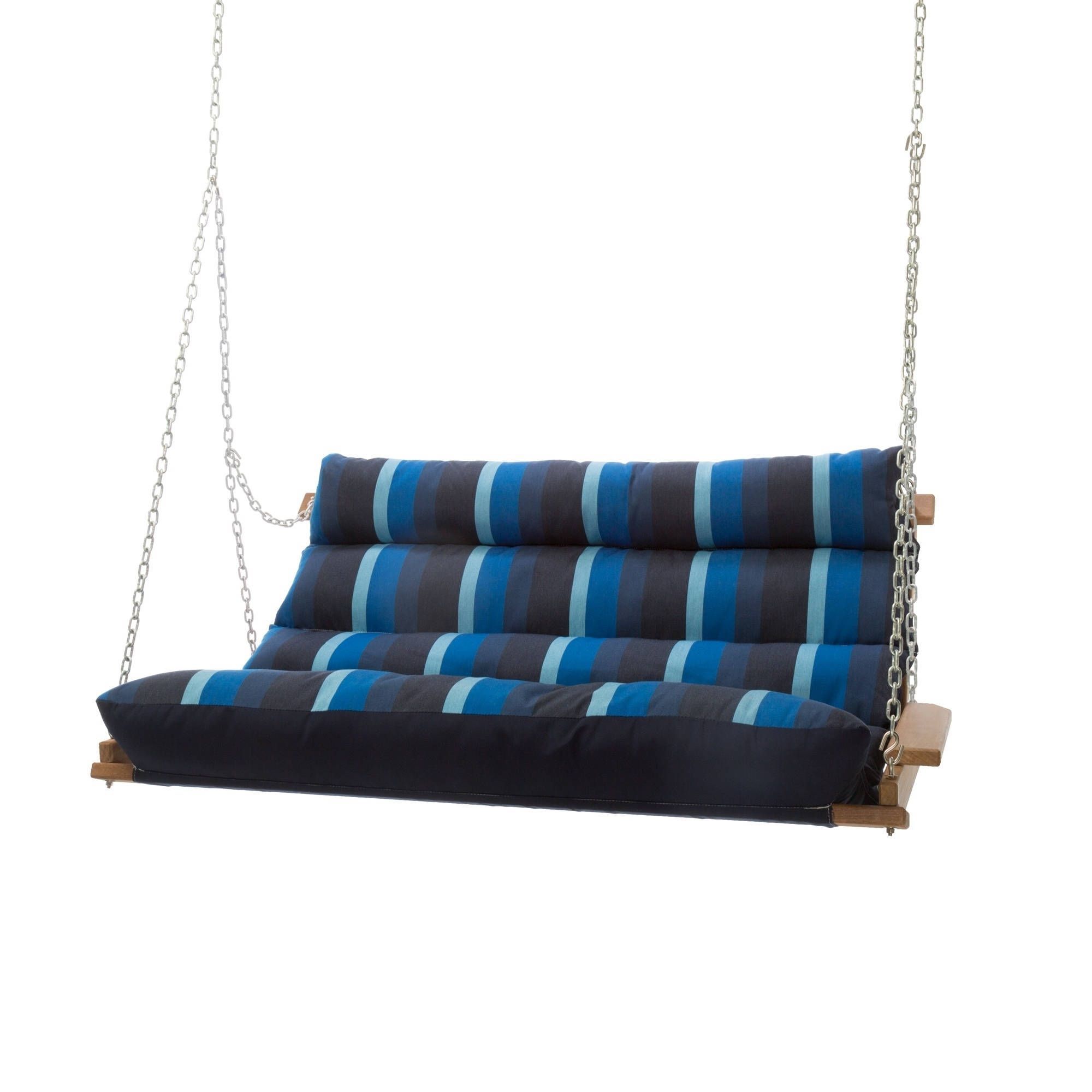 Deluxe Cushion Swing – Gateway Indigo | Porch Swing Throughout Deluxe Cushion Sunbrella Porch Swings (Photo 1 of 25)