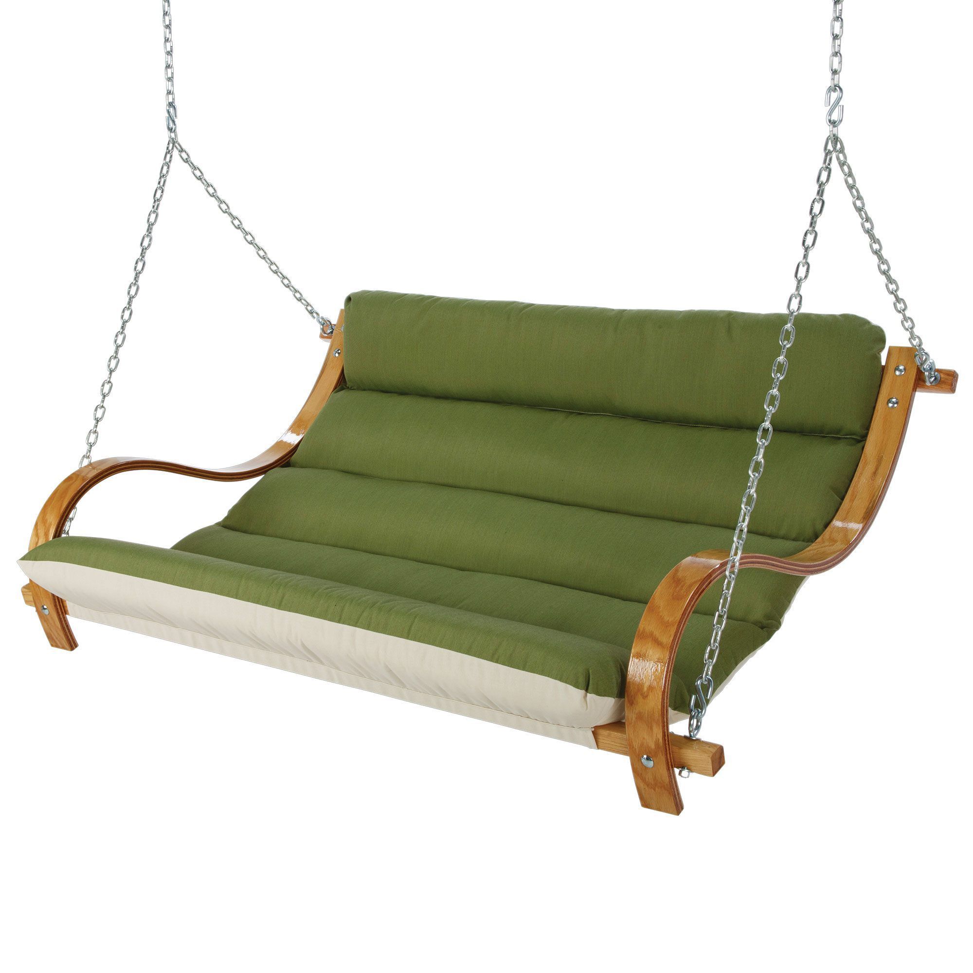 Deluxe Cushioned Double Swing Made With Sunbrella – Spectrum For Deluxe Cushion Sunbrella Porch Swings (Photo 2 of 25)