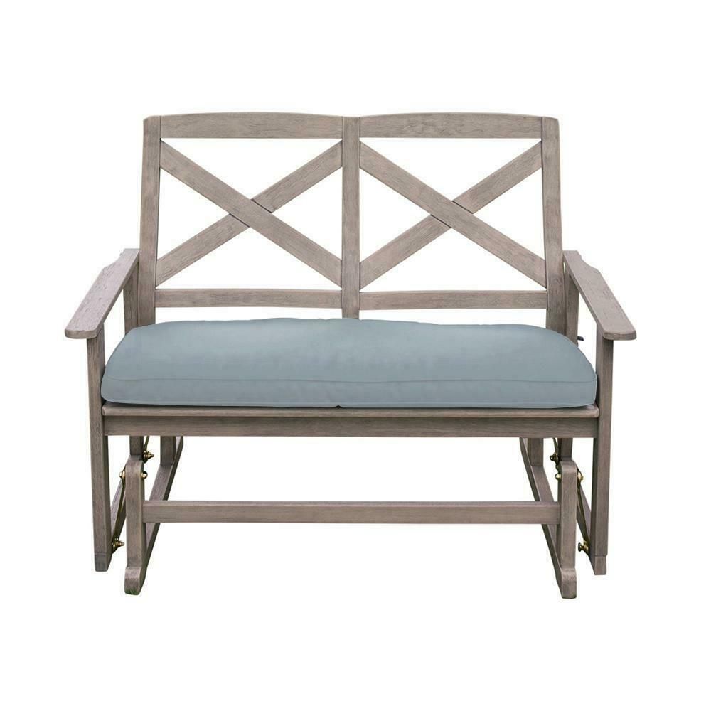Details About Glider Bench Cushion Seat Wood Frame Heavy Duty Weather  Resistant Durable Sturdy Intended For Glider Benches With Cushions (View 6 of 25)