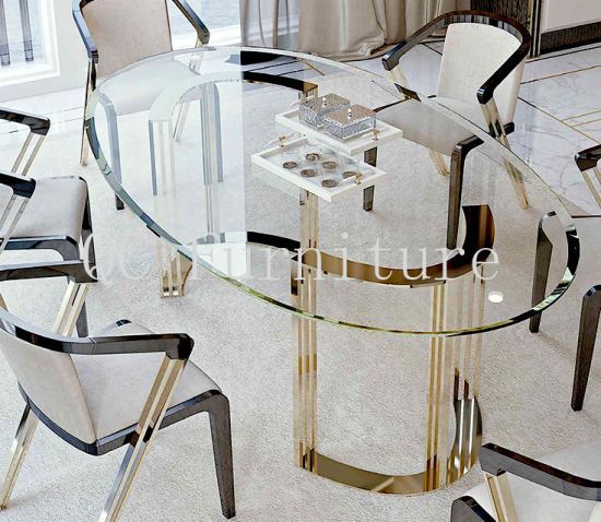 Dining Room Furniture Sets Stainless Steel Legs Square Tempering Glass  Dining Table Regarding Glass Dining Tables With Metal Legs (View 23 of 25)