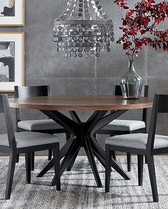 Dining Room Sets | Dining Room Furniture | Ethan Allen In Distressed Walnut And Black Finish Wood Modern Country Dining Tables (View 20 of 25)