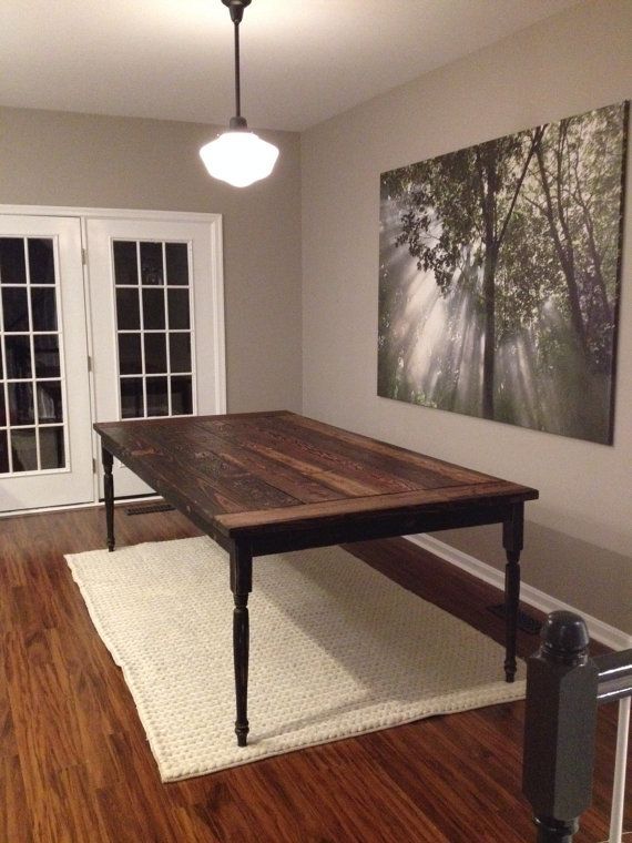 Dining Table, Farmhouse Table, French Country Table In Country Dining Tables With Weathered Pine Finish (View 4 of 25)