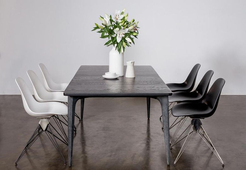Dining Tables With Industrial Details – Rouse Home With Regard To Dining Tables In Smoked Seared Oak (View 19 of 25)