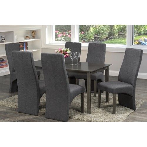 Distressed Grey Finish Wood Classic Design Dining Table Seats 6 Inside Cappuccino Finish Wood Classic Casual Dining Tables (View 22 of 25)
