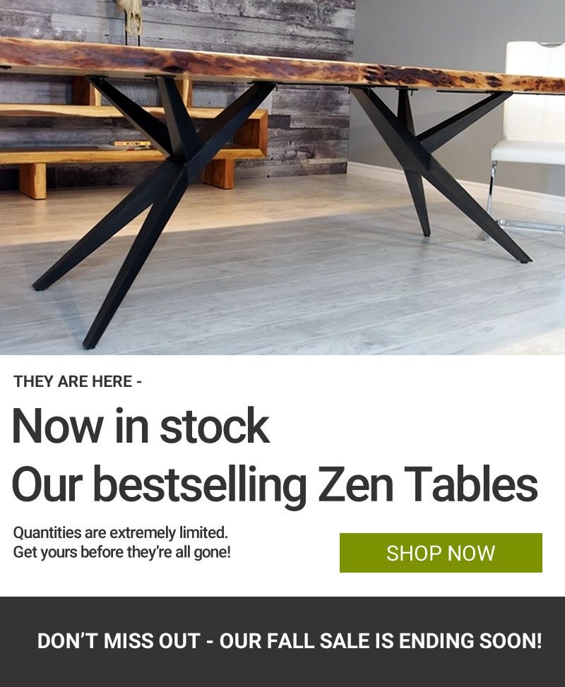 ▷ Zen Dining Tables Are Back In Stock! • Modern Furniture Regarding Acacia Dining Tables With Black Rocket Legs (View 8 of 25)