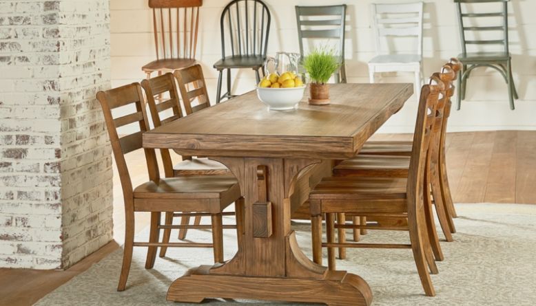 Farmhouse Dining Table Ideas Cozy Rustic Look Diy Home Art Throughout Large Rustic Look Dining Tables (Photo 8 of 25)