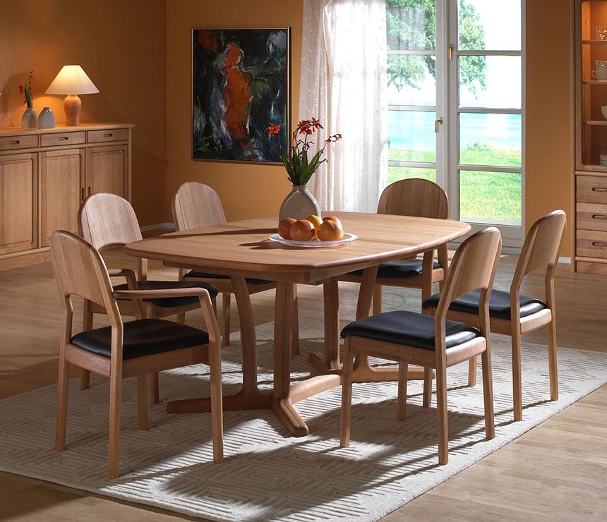 Fine Dining Room Tables – Solid Wood Wharfside Danish Furniture In Medium Dining Tables (View 5 of 25)