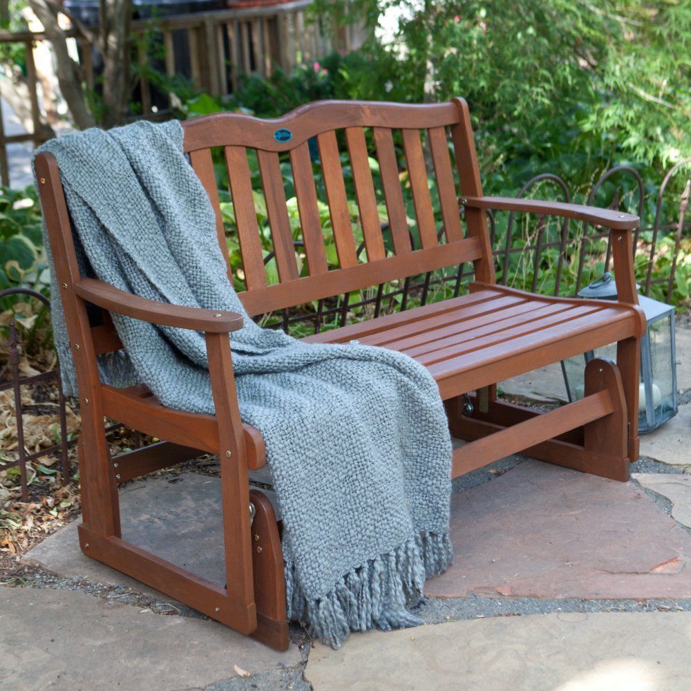 Front Porch Furniture Glider Loveseat Outdoor Patio Swing Pertaining To Outdoor Patio Swing Glider Bench Chairs (Photo 2 of 25)