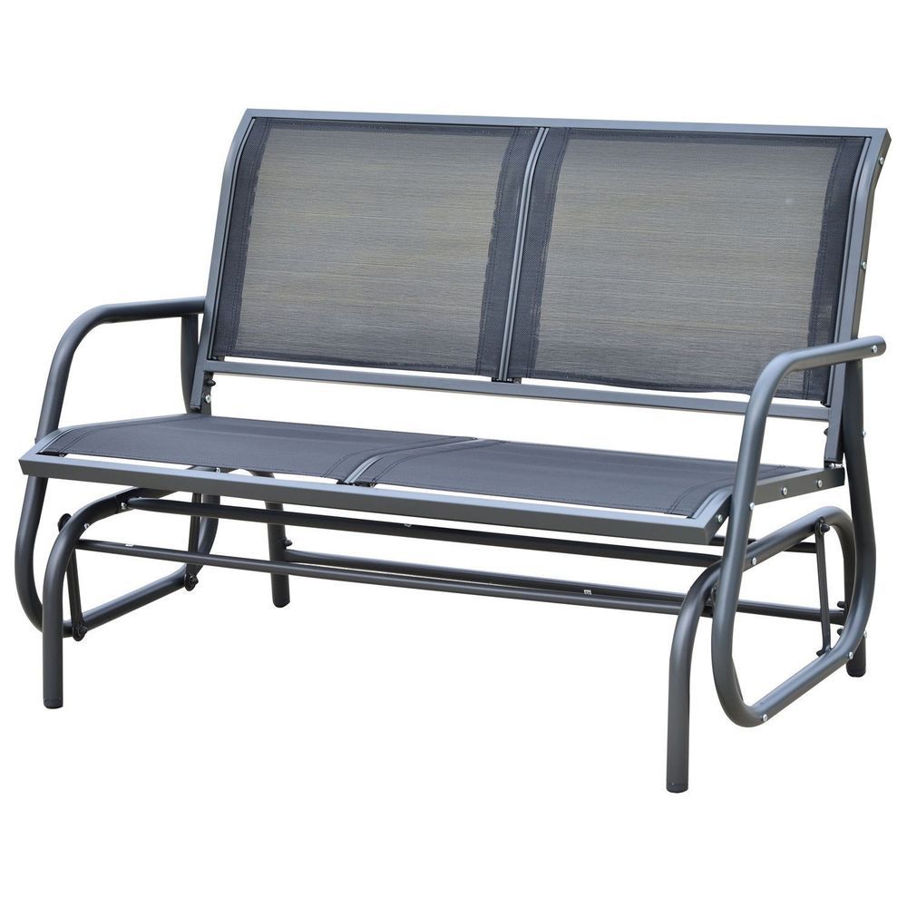 Furniture: Alluring Design Of Porch Glider For Outdoor With Indoor/outdoor Double Glider Benches (Photo 20 of 25)