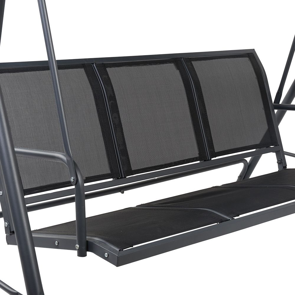 Gardeon Outdoor 3 Seater Swing Chair With Canopy Throughout 3 Seater Swings With Frame And Canopy (Photo 24 of 25)