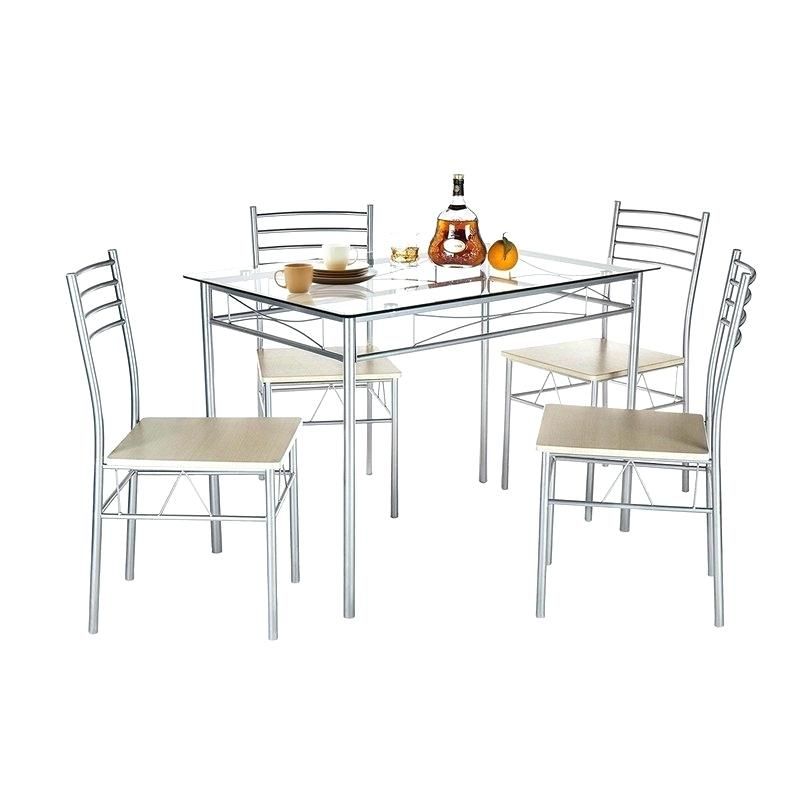 Glass Dining Table With Metal Chairs Iron Design North With Steel And Glass Rectangle Dining Tables (Photo 16 of 25)