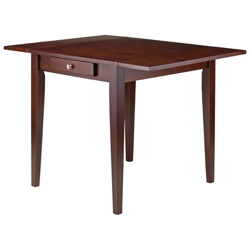 Hamilton Transitional 4 Seating Drop Leaf Casual Dining Table – Antique  Walnut For Transitional Drop Leaf Casual Dining Tables (View 3 of 26)