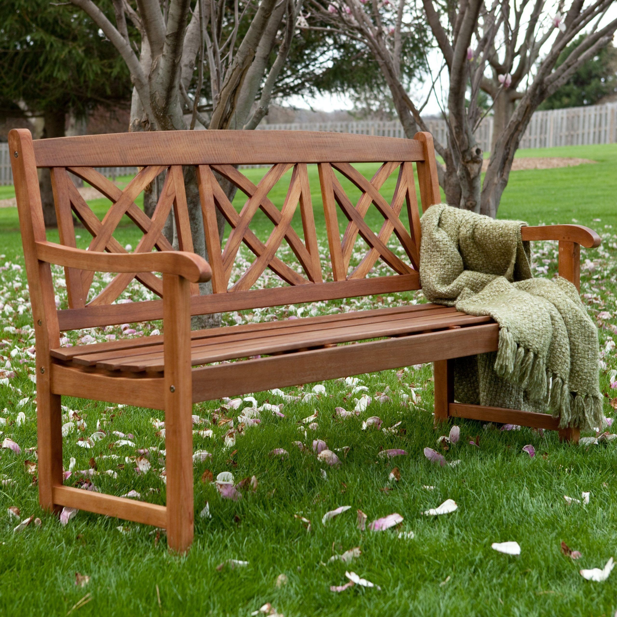 Have To Have It. Magnolia 5 Ft. Wood Garden Bench – $ (View 14 of 25)