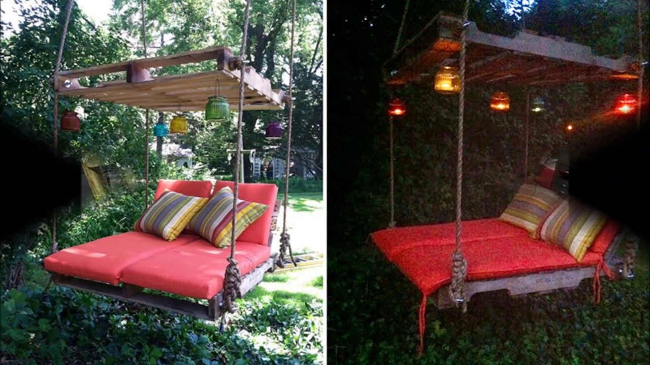 How To Make Pallet Hanging Lounge Swing Regarding American Flag Porch Swings (Photo 22 of 25)
