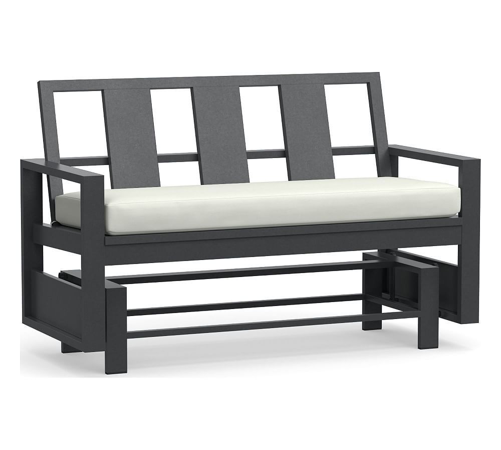Indio Metal Porch Bench/glider Cushion, Solid Outdoor Canvas For Glider Benches With Cushions (View 7 of 25)