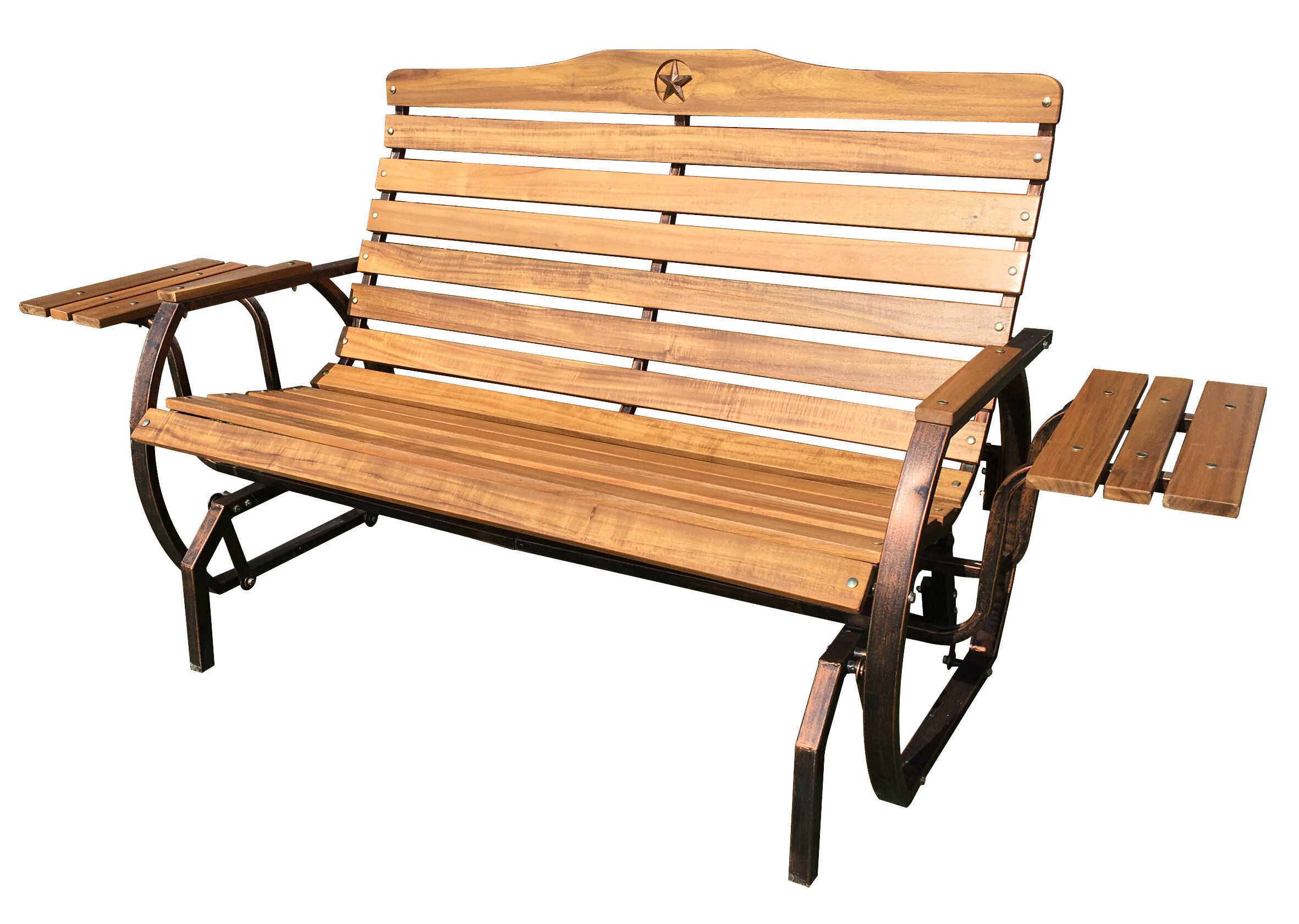 Featured Photo of Iron Grove Slatted Glider Benches