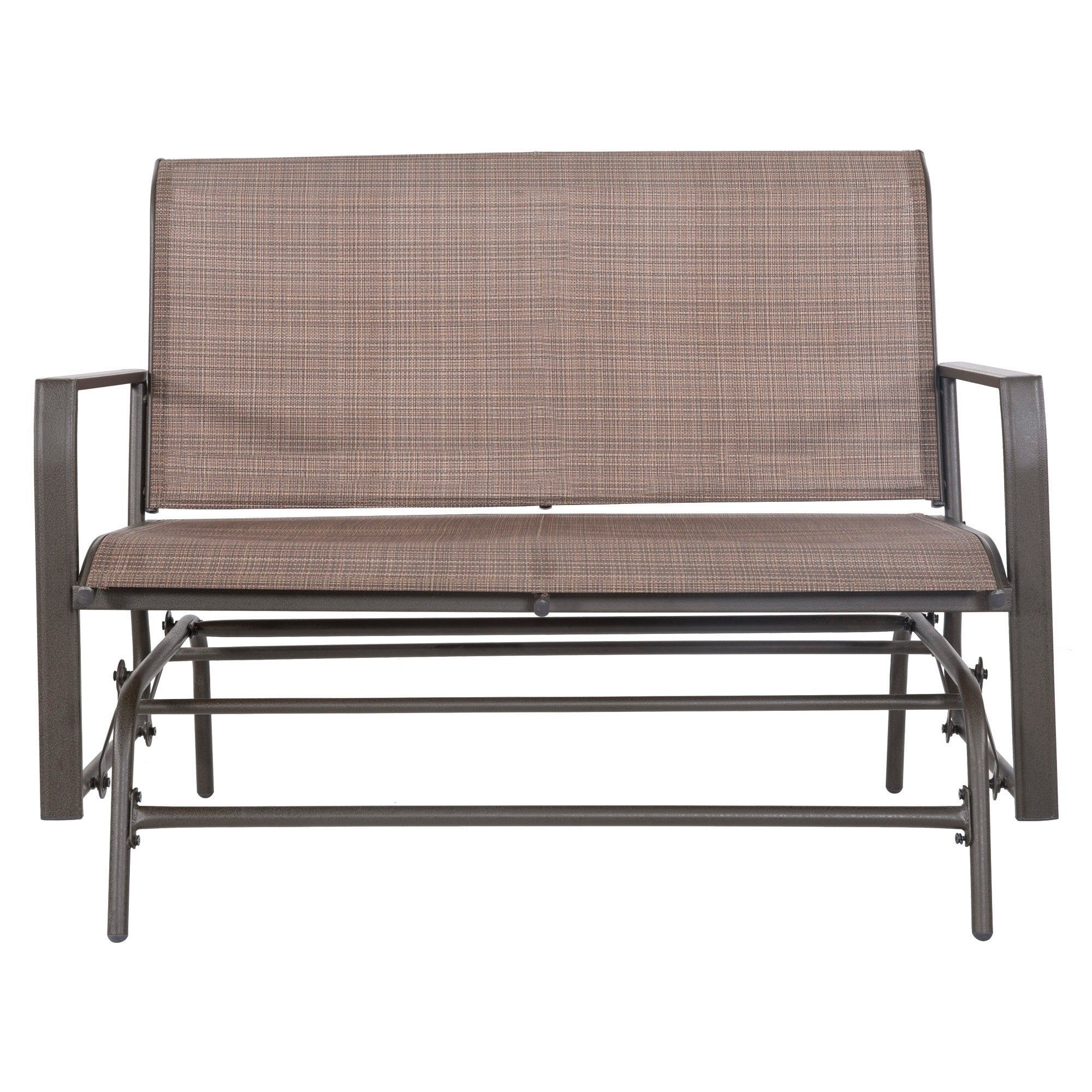 Lewis 2 Person Outdoor Loveseat Patio Glider For Loveseat Glider Benches (View 10 of 25)
