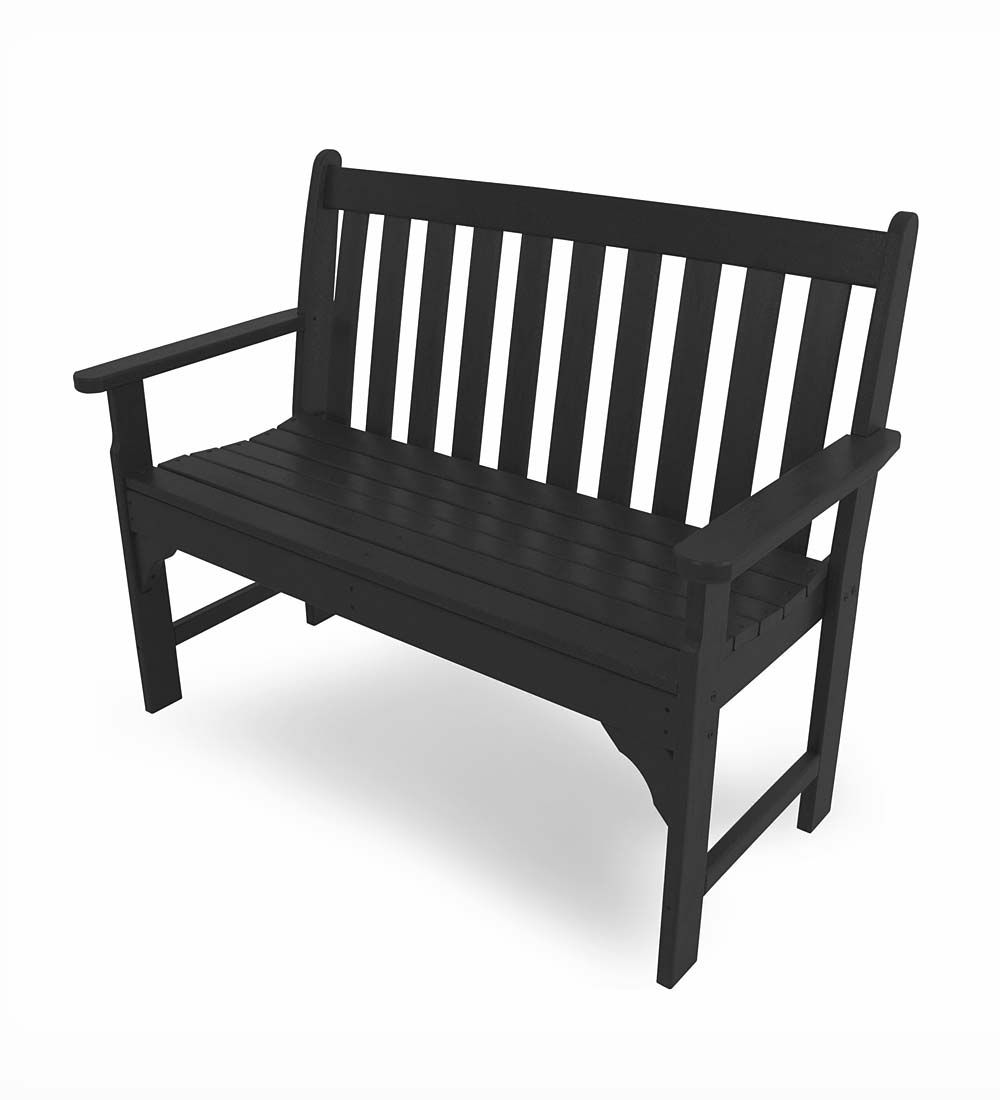 Made In America Poly Wood™ Outdoor Vineyard Benches With Vineyard 2 Person Black Recycled Plastic Outdoor Swings (View 18 of 25)