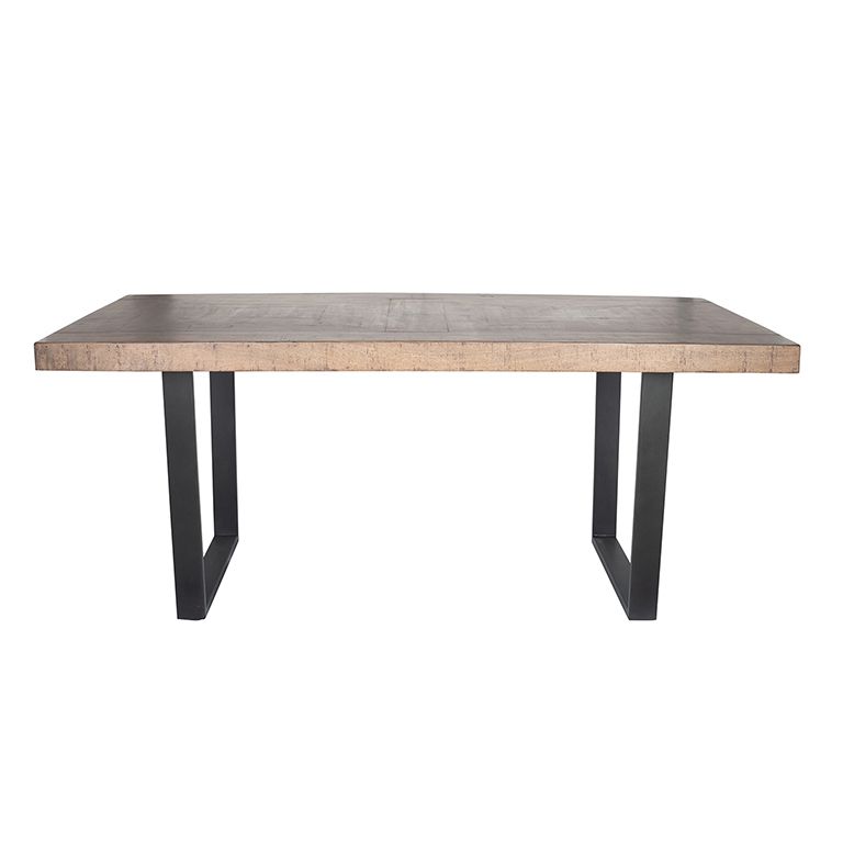 Mango Wood & Iron Oblong Dining Table K/d With Regard To Iron Dining Tables With Mango Wood (View 24 of 25)