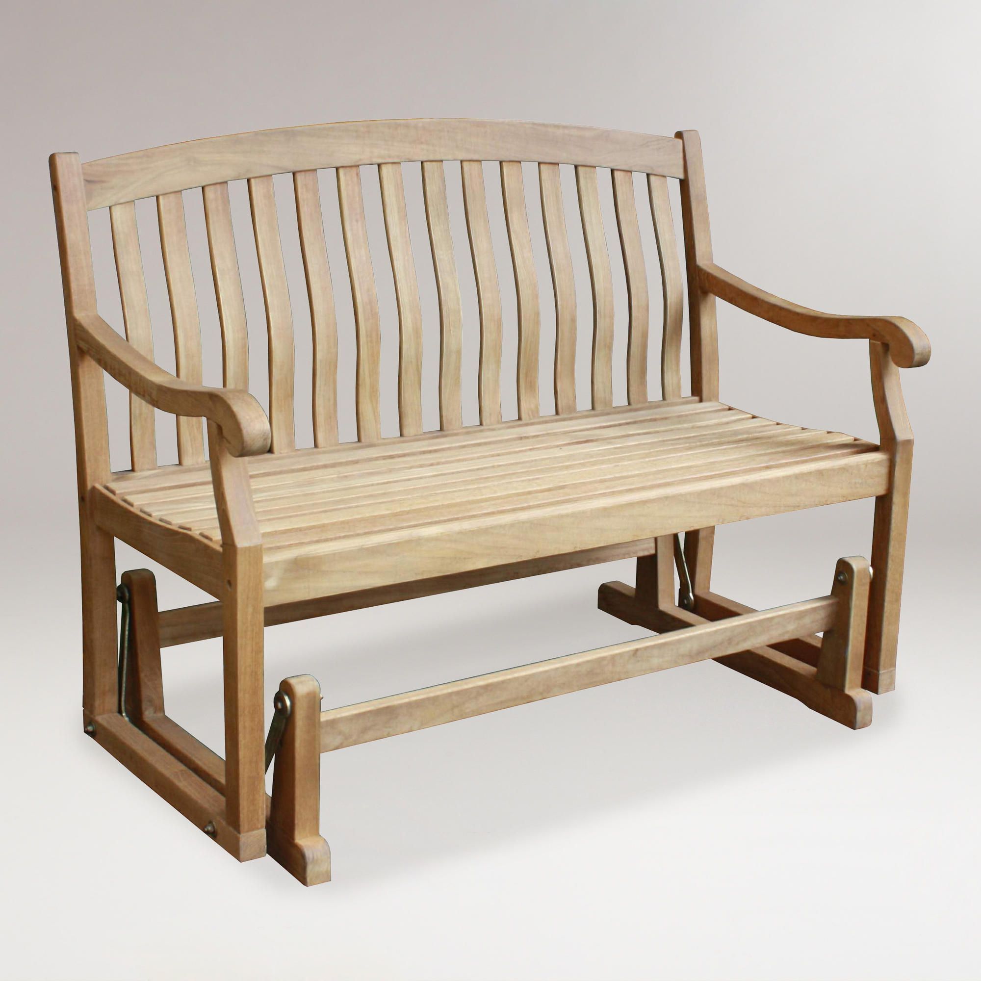 Need To Spruce Up Your Space For Fall? Check Out Cost Plus Throughout Teak Glider Benches (Photo 24 of 25)