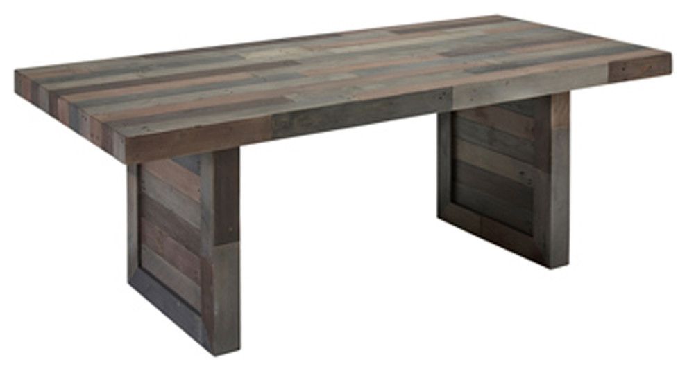 Norman Reclaimed Pine 82" Distressed Dining Tablekosas Home, Charcoal Inside Charcoal Transitional 6 Seating Rectangular Dining Tables (View 12 of 25)
