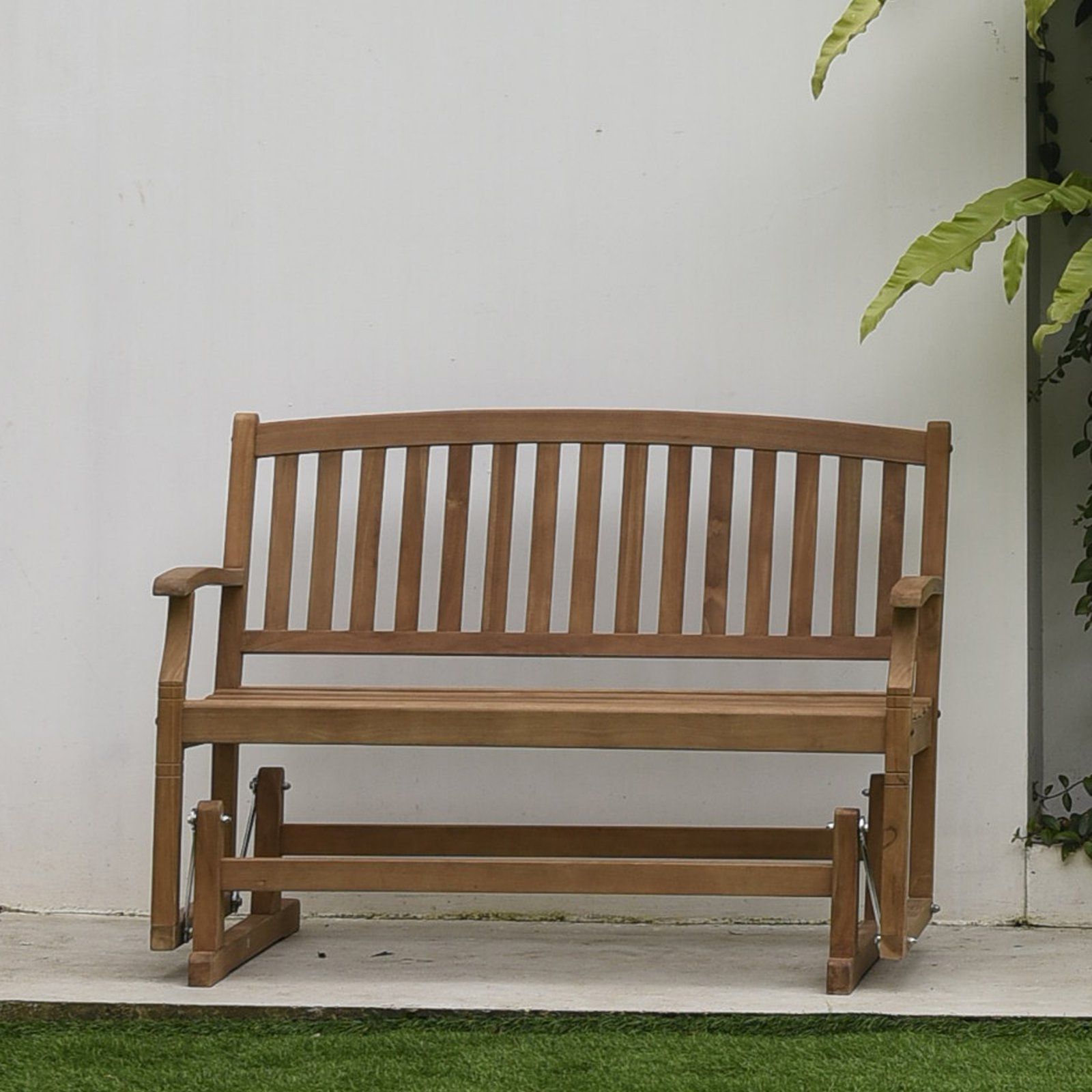 Outdoor Cambridge Casual Teak 49 In. Glider Bench | Products Intended For Teak Glider Benches (Photo 5 of 25)