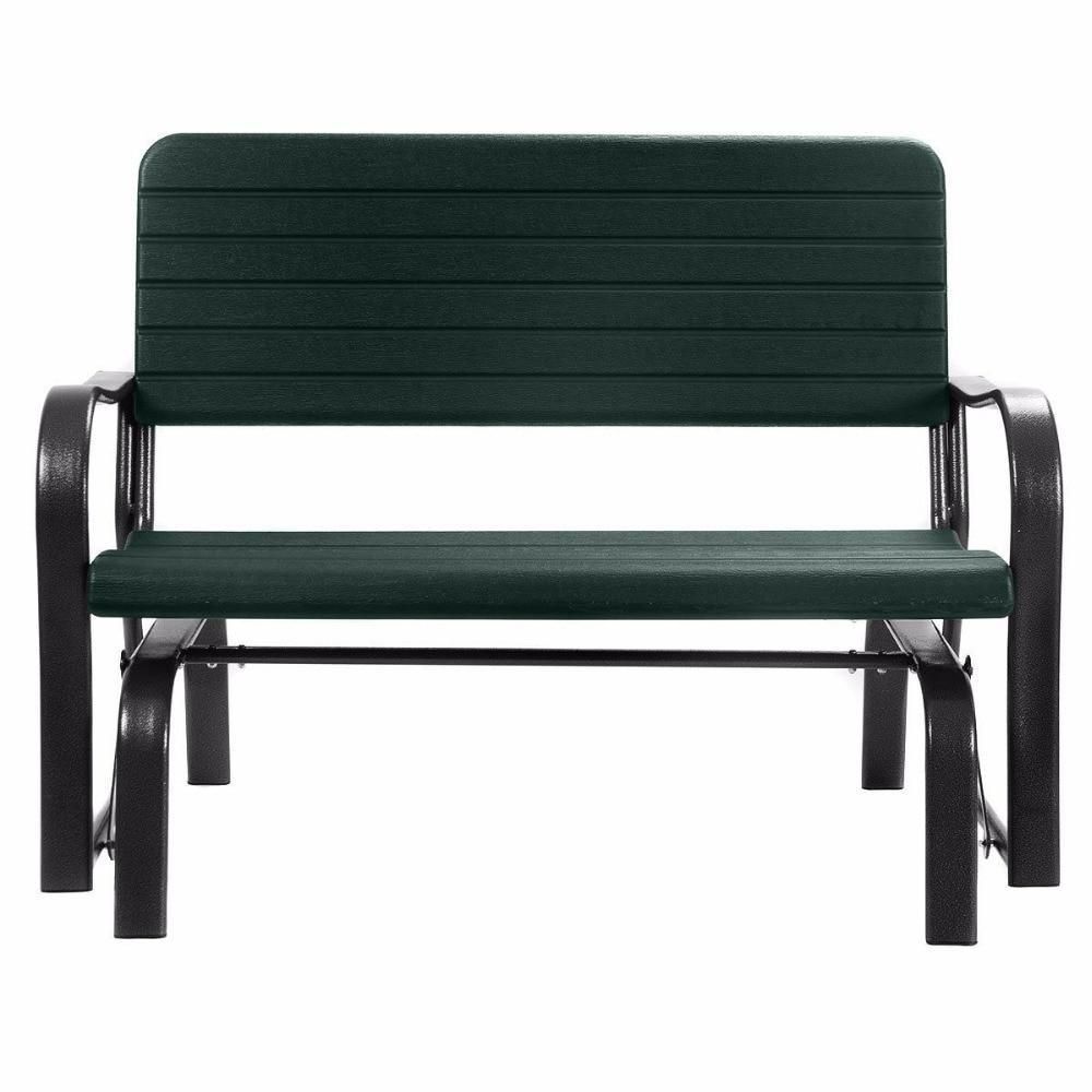 Patio Swing Outdoor Porch Rocker Glider Bench Loveseat Pertaining To Steel Patio Swing Glider Benches (View 5 of 25)