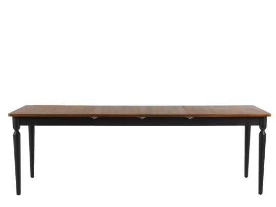 Pherson Double Extending Dining Table, Walnut And Black In Inside Dining Tables With Stained Ash Walnut (View 11 of 25)