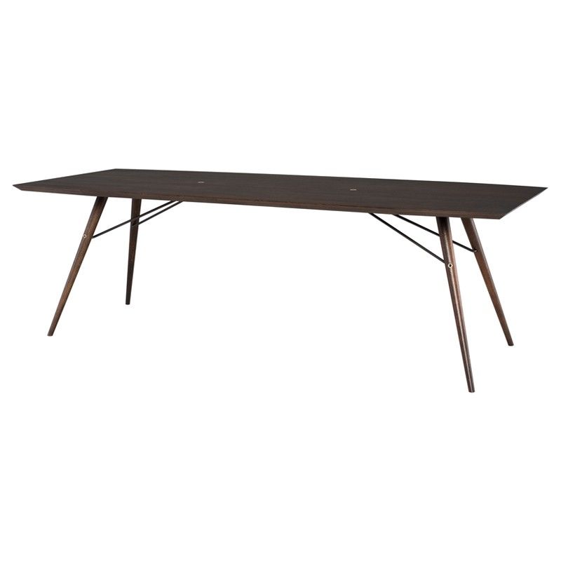 Piper – Nuevo Throughout Dining Tables In Seared Oak With Brass Detail (View 13 of 25)