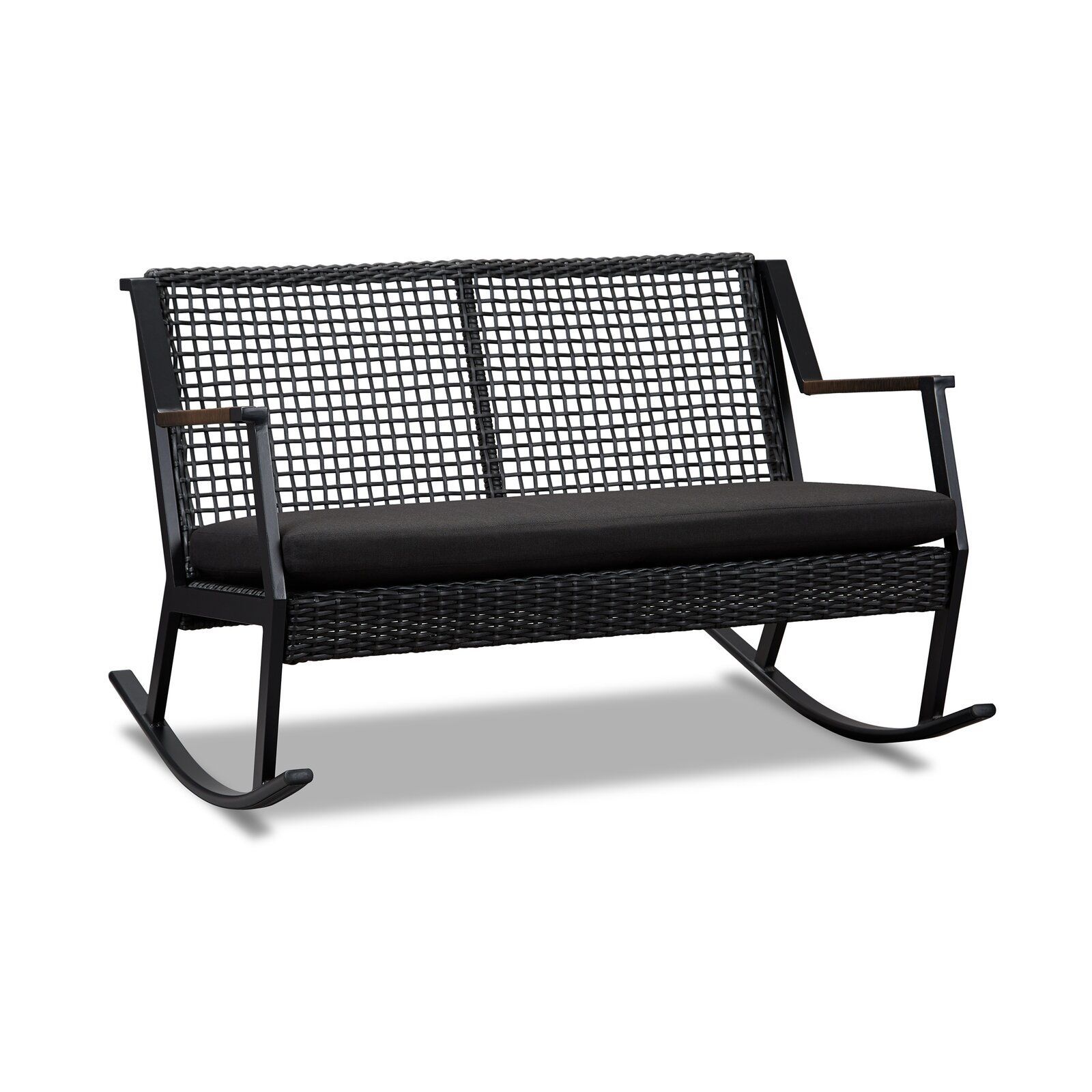 Real Flame Calvin Two Seat Rocking Bench With Cushion Throughout Rocking Benches With Cushions (Photo 1 of 25)