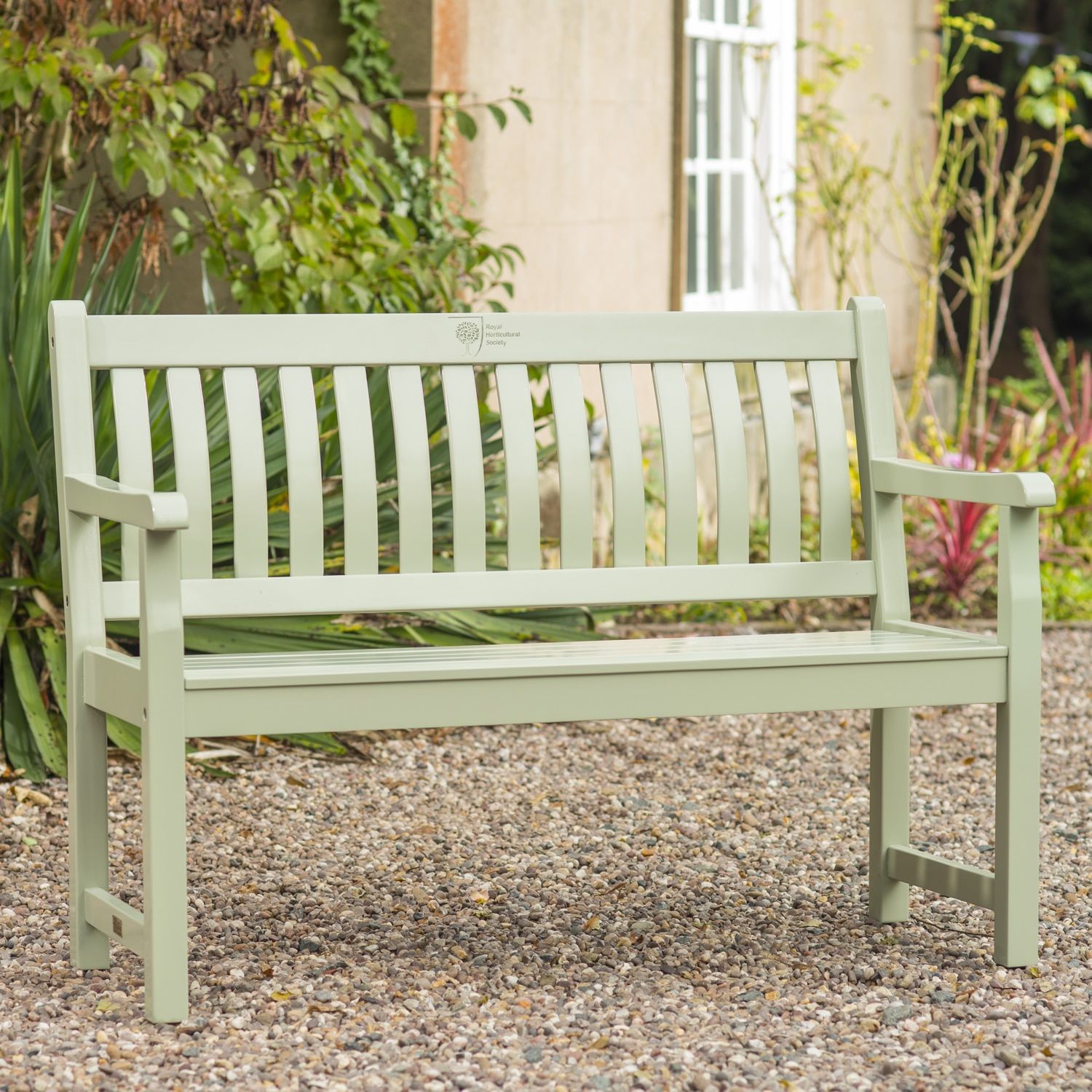 Rhs Rosemoor 120Cm Wooden Garden Furniture Bench – Sage For Wood Garden Benches (View 10 of 25)