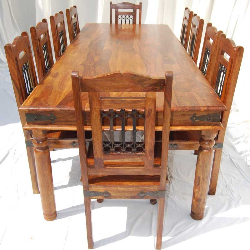 San Francisco Rustic Furniture Large Dining Table With 10 In Large Rustic Look Dining Tables (Photo 9 of 25)