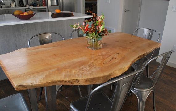 Seattle Small/medium Live Edge Dining Table This Is A Custom With Regard To Medium Dining Tables (View 7 of 25)