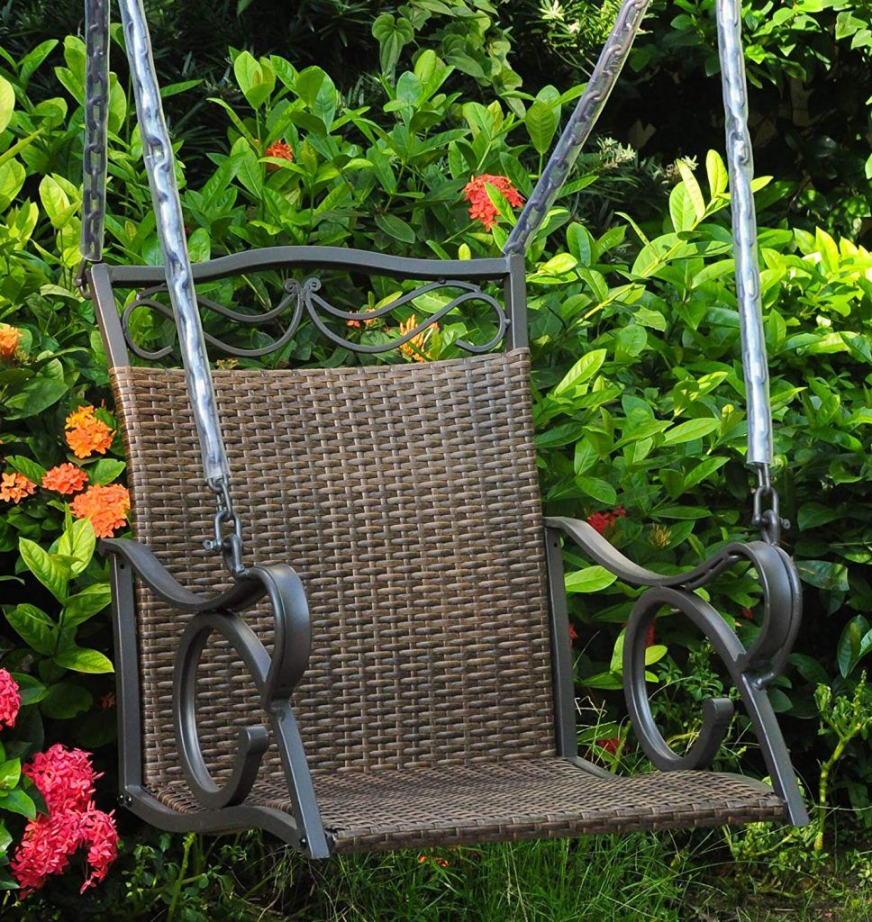 Single Seater Porch Swing – For Small Porches And Terraces Inside 1 Person Antique Black Iron Outdoor Swings (View 6 of 25)