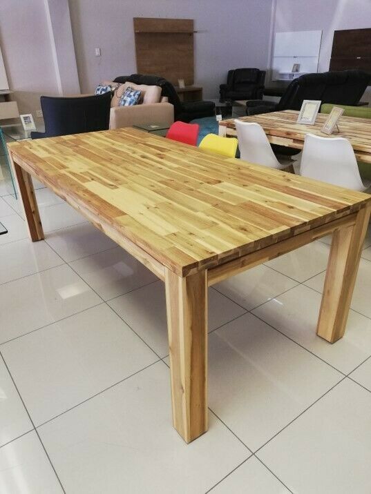 Solid Acacia Wood Dining Table. Modern, Trendy Dining Table With An Organic  Feel (View 12 of 25)