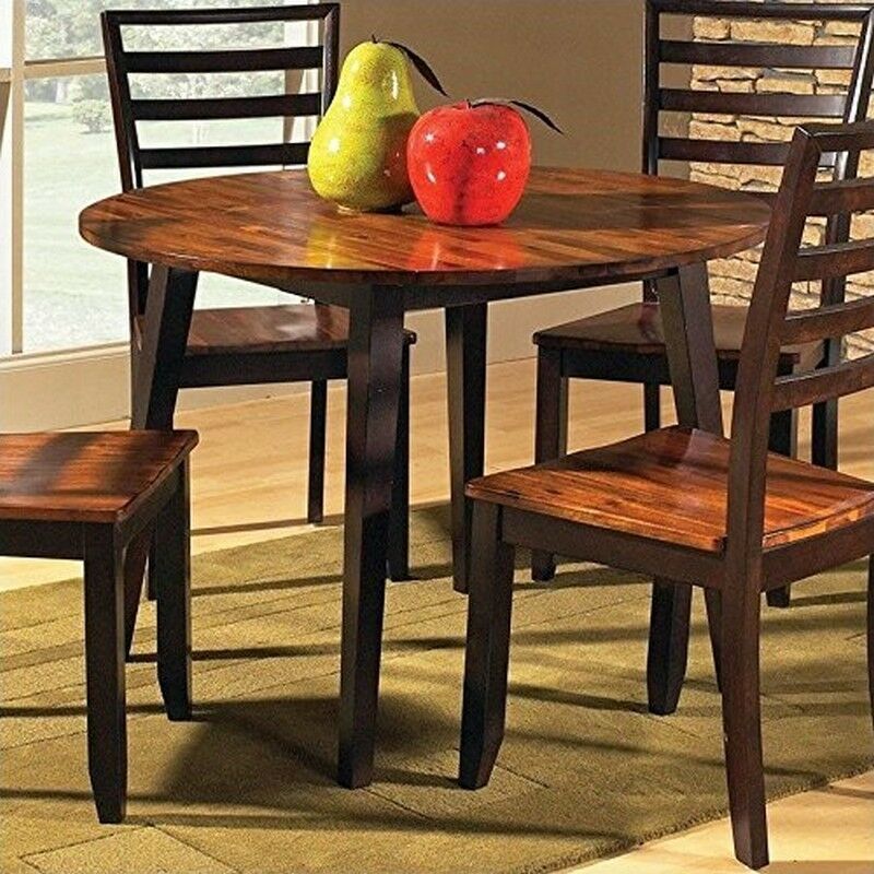 Steve Silver Company Abaco Double Drop Leaf Round Casual Acacia Dining Table Throughout Unfinished Drop Leaf Casual Dining Tables (View 9 of 25)