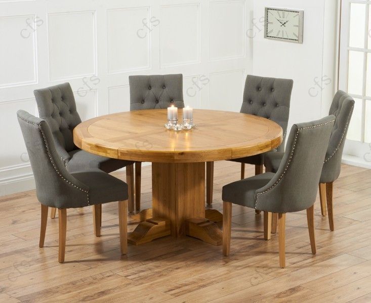 Stylish Round Dining Table For 6 Dining Table And Chairs On Inside Solid Wood Circular Dining Tables White (View 3 of 25)