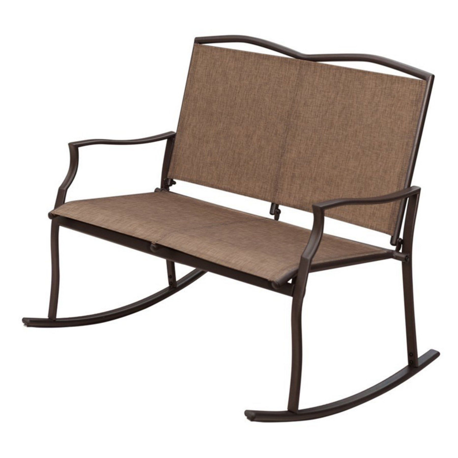 Sunlife Garden Party Sling Loveseat Double Outdoor Rocking Pertaining To Padded Sling Double Gliders (View 6 of 25)