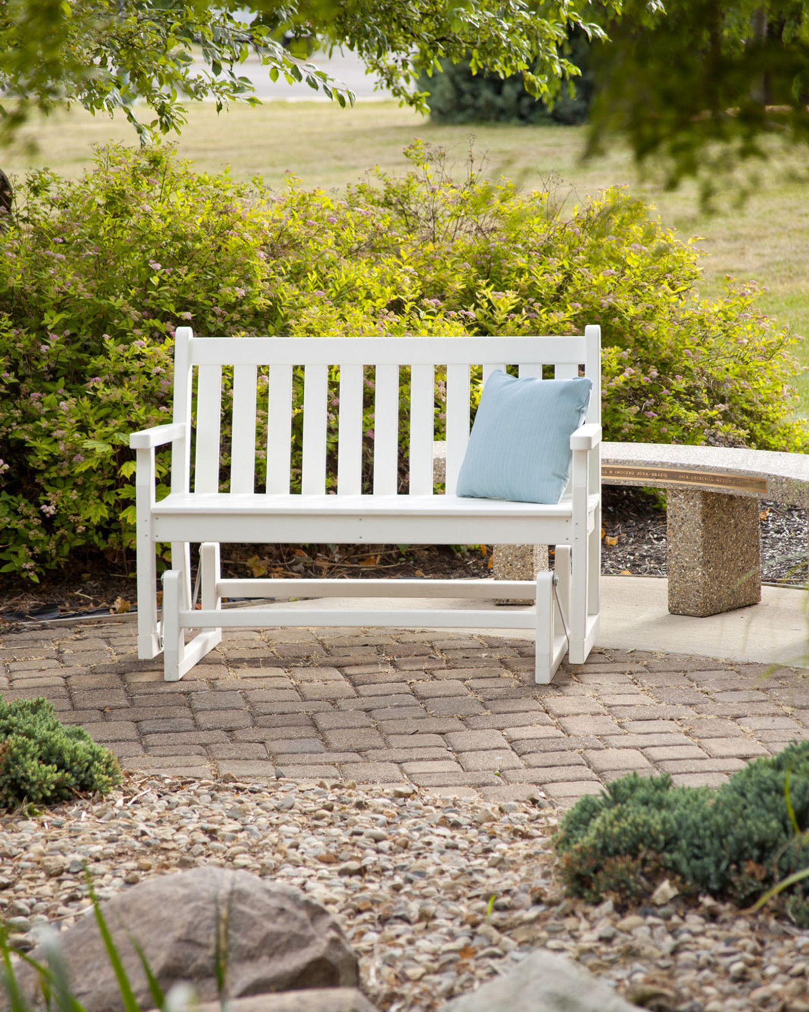 Traditional Garden 48" Glider | Front Porch Livin' | Outdoor Within Traditional Glider Benches (View 5 of 25)