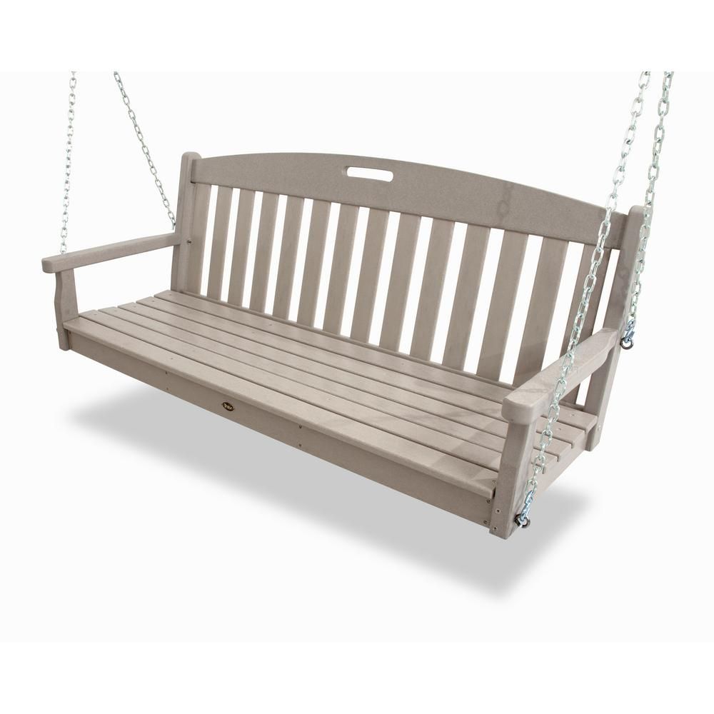 Trex Outdoor Furniture Yacht Club Sand Castle Patio Swing Throughout Outdoor Furniture Yacht Club 2 Person Recycled Plastic Outdoor Swings (View 13 of 25)