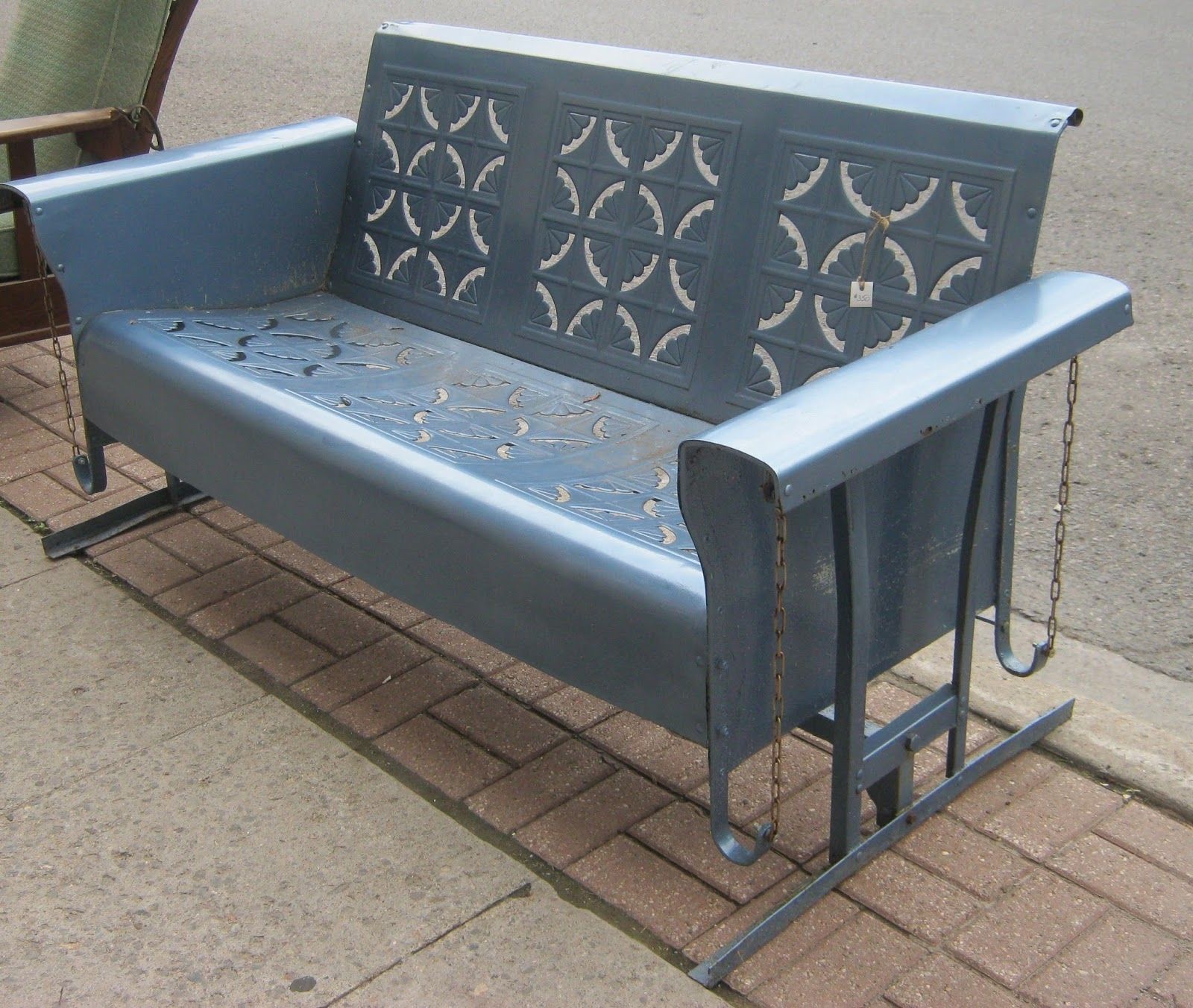Vintage Metal Porch Glider — Randolph Indoor And Outdoor Design With Regard To Metal Retro Glider Benches (View 3 of 25)